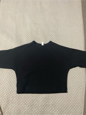 KOTN Black Boxy Crewneck Sweater